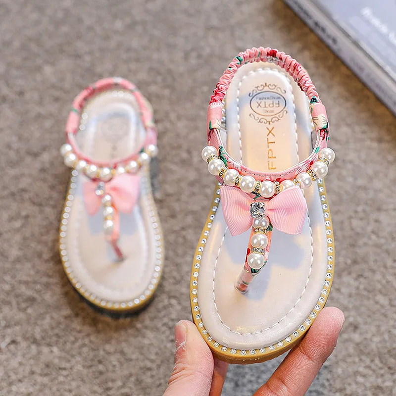 Summer Girls Shoes Sandals for Kids Bohemian Casual Beach Shoes Children Knot Pearl Flip-flops Princess Sandal Toddler Slippers
Summer Girls Shoes Sandals for Kids Bohemian Casual Beach Shoes Children Knot Pearl Flip-flops Princess Sandal Toddler Slippers