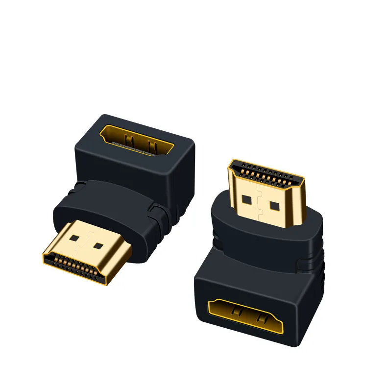 HDMI-совместимый угловой адаптер 90 градусов HDMI штекер-гнездо HDMI угловой разъем 
HDMI-совместимый угловой адаптер 90 градусов HDMI штекер-гнездо HDMI угловой разъем