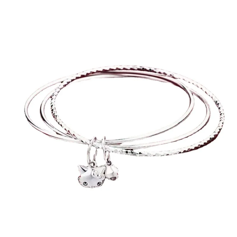 New Sanrio Hellokitty Bracelet Women's Silver Plated 999 Bell Hello Kitty Hello Kitty Solid Three-Ring Ring Kawaii Girl Gift
New Sanrio Hellokitty Bracelet Women's Silver Plated 999 Bell Hello Kitty Hello Kitty Solid Three-Ring Ring Kawaii Girl Gift
