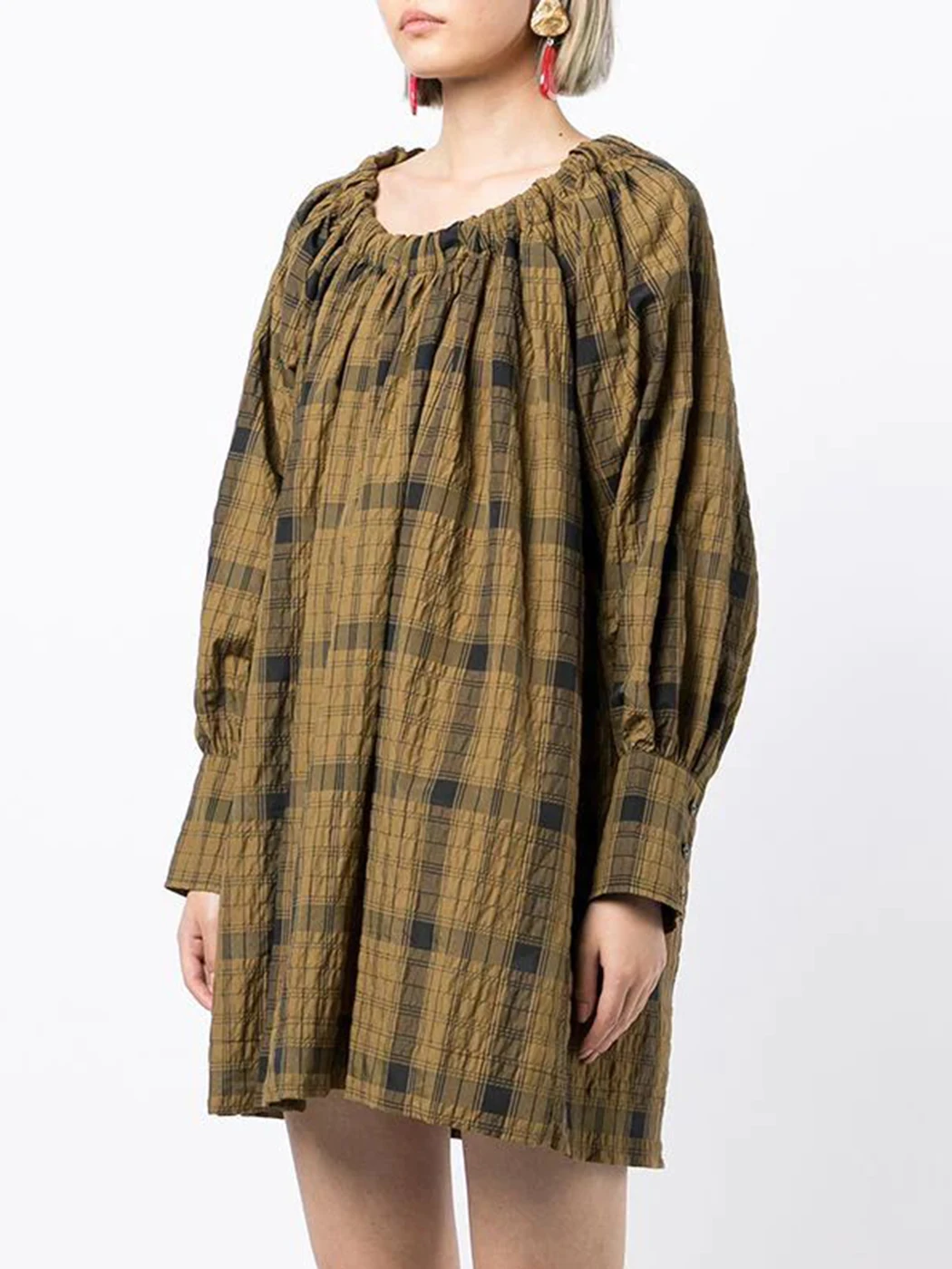 Plaid Mini Dress Woman Spring Autumn Long Sleeve O Neck Cotton Loose Short Dresses Femme Casual Vintage Classic Vestidos 2022
Plaid Mini Dress Woman Spring Autumn Long Sleeve O Neck Cotton Loose Short Dresses Femme Casual Vintage Classic Vestidos 2022