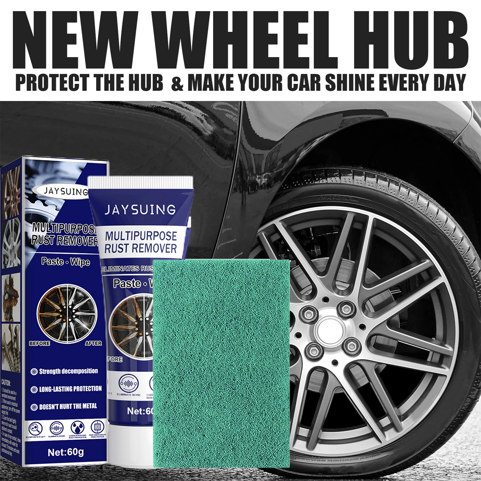 New Multi-purpose Ultimate Wheel Cleaner Rust Removal Paste Stain Remover Strength Decomposition Multifunction Practical 
New Multi-purpose Ultimate Wheel Cleaner Rust Removal Paste Stain Remover Strength Decomposition Multifunction Practical