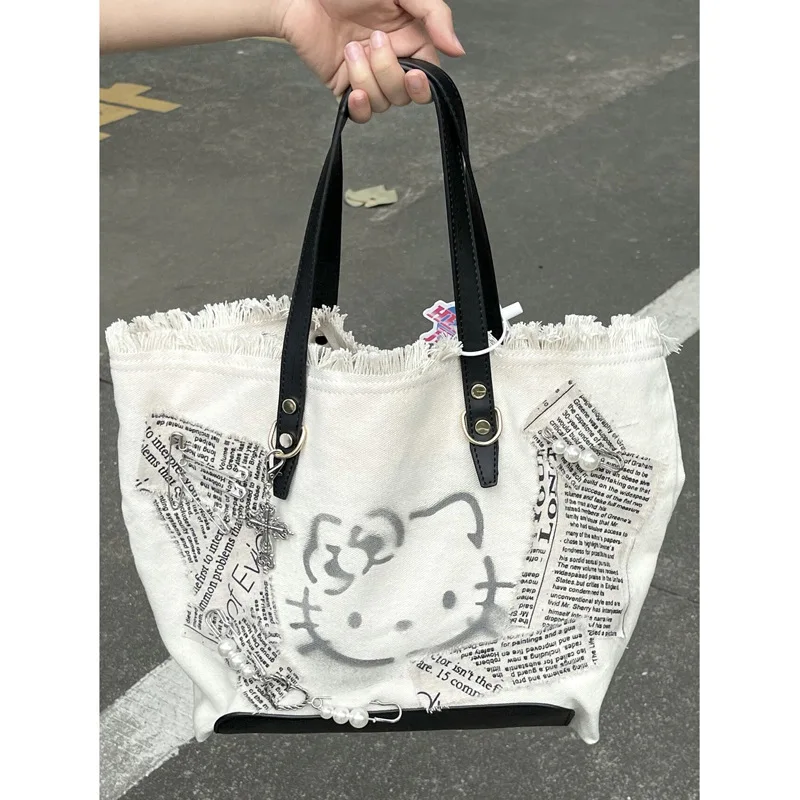 Kawaii Sanrio Anime Hello Kitty Canvas Shoulder Bags for Ladies Portable High Capacity Handbags KT Cat Creative Bags Gift
Kawaii Sanrio Anime Hello Kitty Canvas Shoulder Bags for Ladies Portable High Capacity Handbags KT Cat Creative Bags Gift