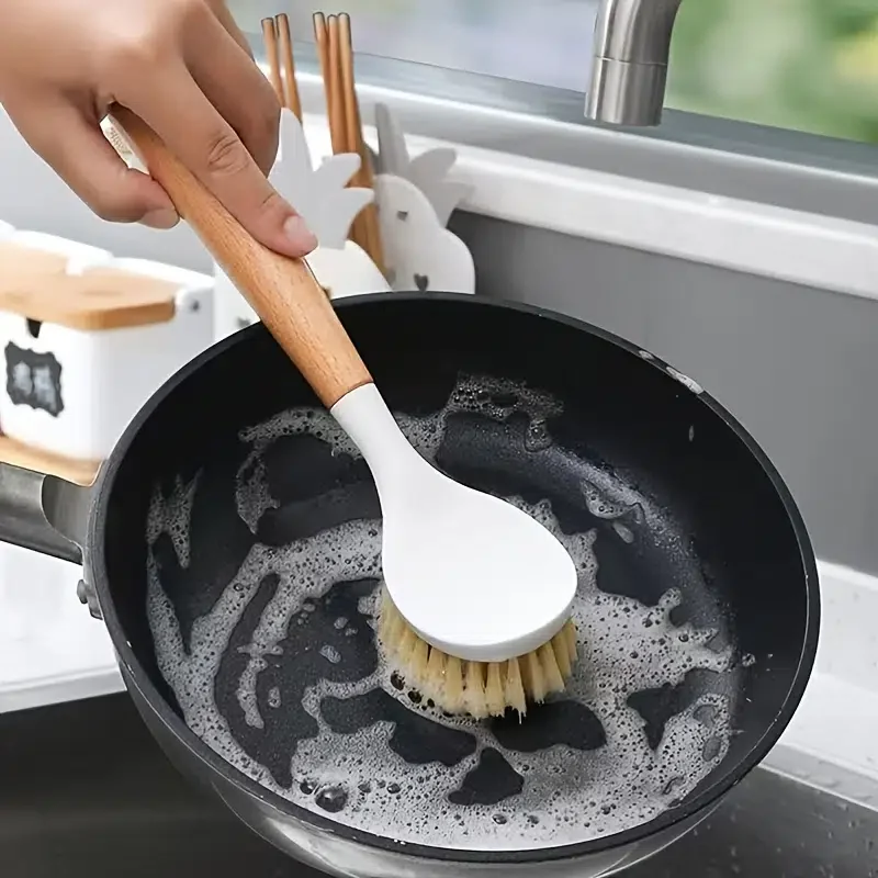 Wooden Pot Brush, Bamboo Wood & Natural Bristle Fiber Washing Up Brushes, For Pot Pan Dish Bowl Kitchen Cleaning
Wooden Pot Brush, Bamboo Wood & Natural Bristle Fiber Washing Up Brushes, For Pot Pan Dish Bowl Kitchen Cleaning