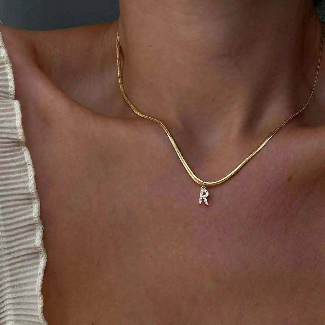 Fashion Hip Hop 1.2 Snake Chain Clavicle 26 English Alphabet Cross Border Pendant Jewelry A Necklaces For Women Neck Accessories
Fashion Hip Hop 1.2 Snake Chain Clavicle 26 English Alphabet Cross Border Pendant Jewelry A Necklaces For Women Neck Accessories