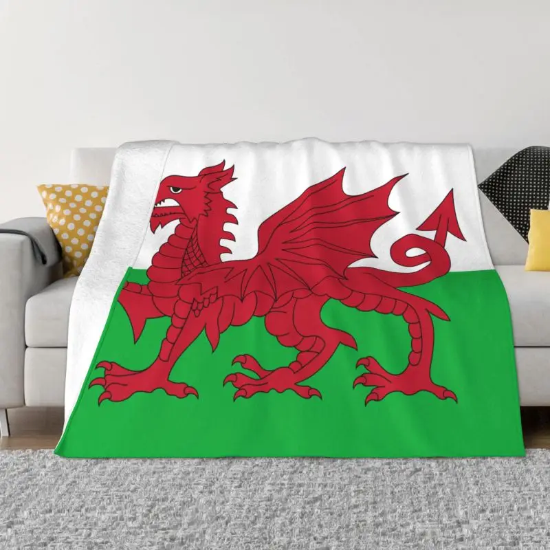 

Flag Of Wales Blanket Soft Fleece Spring Autumn Warm Flannel Throw Blankets for Sofa Travel Bedroom Quilt