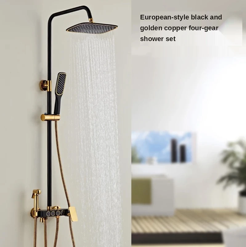 Bathroom Copper Black Gold Shower Head with Bidet Faucet Bathroom Shower Set Household Shower
Bathroom Copper Black Gold Shower Head with Bidet Faucet Bathroom Shower Set Household Shower