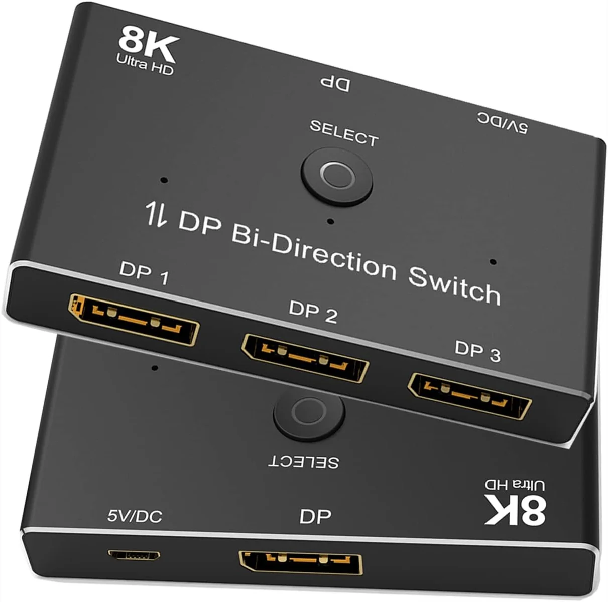 3 port 8K DisplayPort Switch Splitter 1x3 Bi-Direction DP 1.4 Switcher 8K@60Hz 4K@144Hz for Switch Multiple Source and display 
3 port 8K DisplayPort Switch Splitter 1x3 Bi-Direction DP 1.4 Switcher 8K@60Hz 4K@144Hz for Switch Multiple Source and display