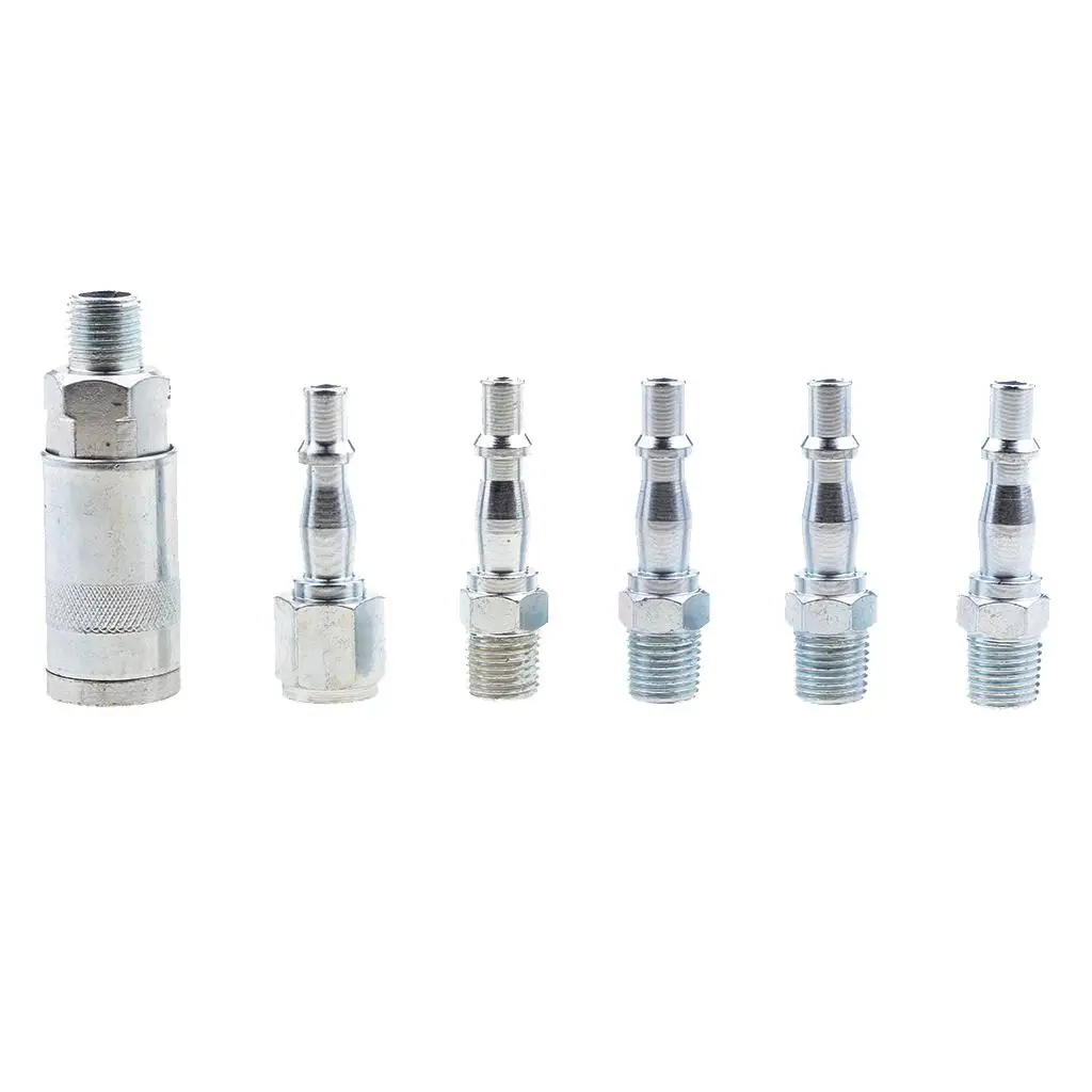 6 Pieces 1/4 '' Line Accessories Compressor Construction Coupler Plug 
6 Pieces 1/4 '' Line Accessories Compressor Construction Coupler Plug
