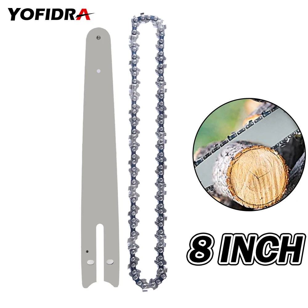 8 inch Chain Guide Electric Chainsaw Chains and Guide Used For Logging And Pruning Electric Saw Parts Garden Tool
8 inch Chain Guide Electric Chainsaw Chains and Guide Used For Logging And Pruning Electric Saw Parts Garden Tool