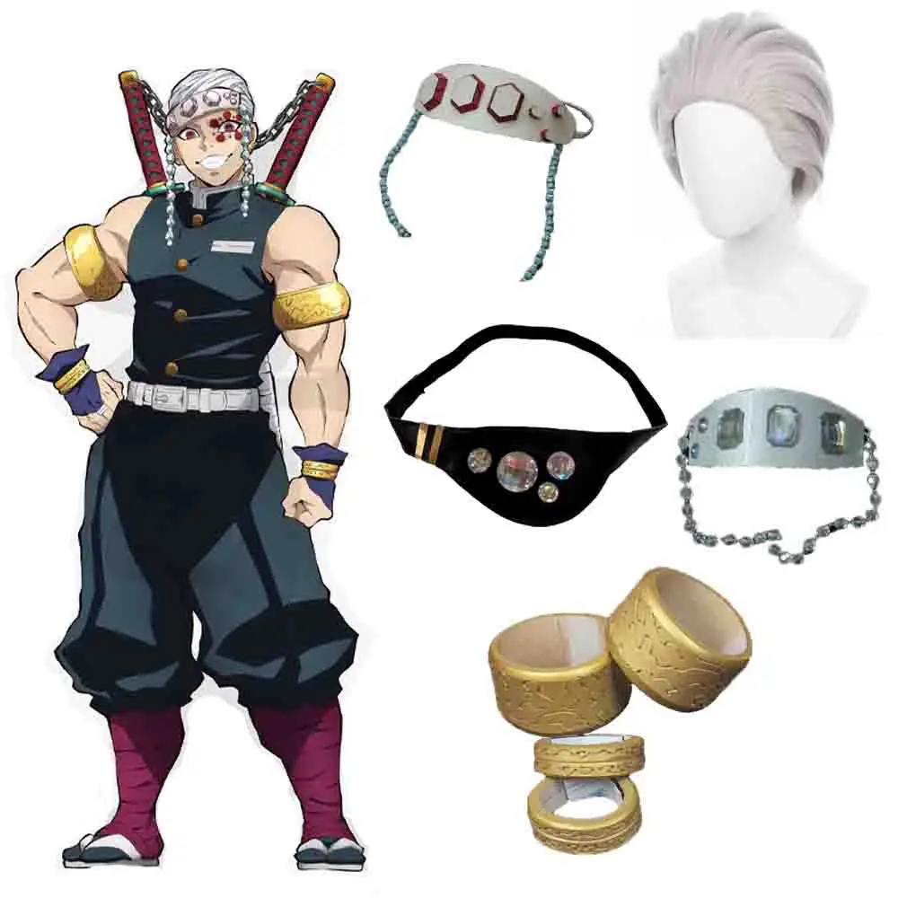 Demon Slayer Kimetsu No Yaiba Uzui Tengen Headband Cosplay Headwear Wig Eye mask Accessories Halloween Costumes Anime Prop
Demon Slayer Kimetsu No Yaiba Uzui Tengen Headband Cosplay Headwear Wig Eye mask Accessories Halloween Costumes Anime Prop