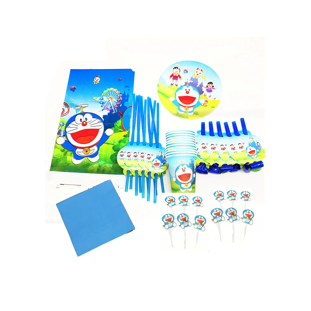 75pcs Doraemon Birthday Party Decorations Baby Shower Disposable Tableware Paper Plates Cups Napkins Banners Flags Tablecloths
75pcs Doraemon Birthday Party Decorations Baby Shower Disposable Tableware Paper Plates Cups Napkins Banners Flags Tablecloths