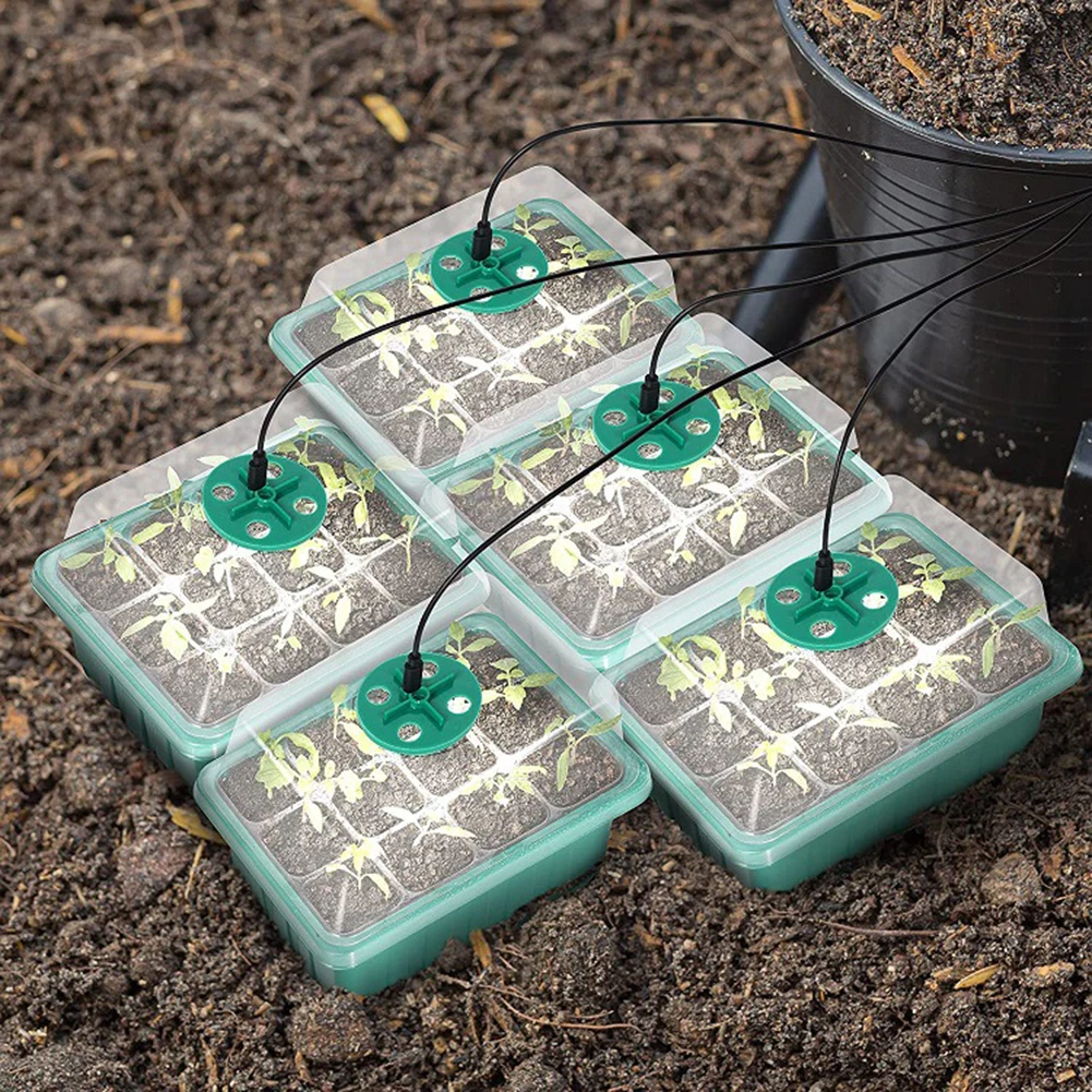 5pcs 12 Hole Seed Starter Trays with Grow Light Plant Label Kits Greenhouse Plant Seedling Box Garden Supplies
5pcs 12 Hole Seed Starter Trays with Grow Light Plant Label Kits Greenhouse Plant Seedling Box Garden Supplies