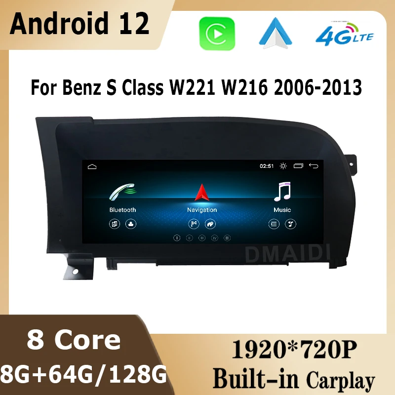 Andriod 12 8G+128G 10.25inch Car GPS Multimedia Player For Mercedes Benz S Class W221 W216 2006-2013
Andriod 12 8G+128G 10.25inch Car GPS Multimedia Player For Mercedes Benz S Class W221 W216 2006-2013