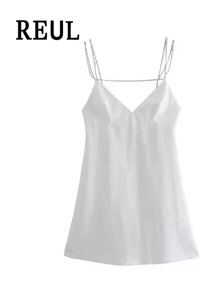REUL Fashion Crystal Strap Mini Dress For Women Sexy Backless Back Zipper Crystal Thin Straps Female Dresses Vesidos Mujer TRAF
REUL Fashion Crystal Strap Mini Dress For Women Sexy Backless Back Zipper Crystal Thin Straps Female Dresses Vesidos Mujer TRAF