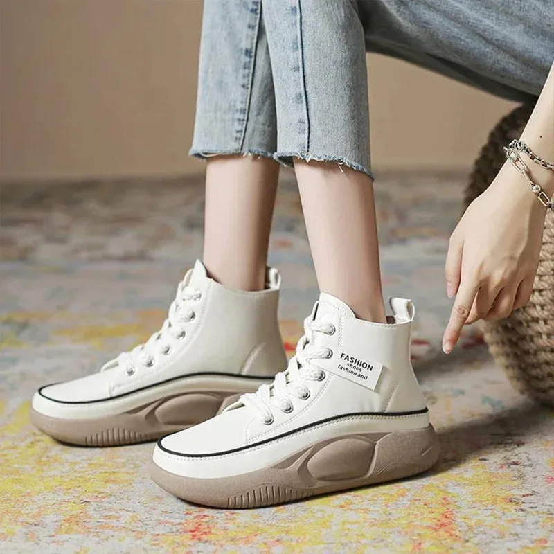 

Women's Casual Shoes Thigh High Chunky Sole Martin Boots Shaking Shoes Thick Soled High Top Women's Shoes