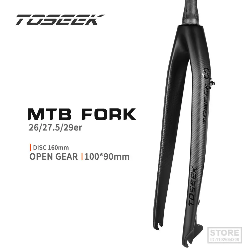 TOSEEK Travel Bicycle Hard Fork Disc Brake Fork 26 /27.5/29 Inch Suspension Tapered Tube Carbon Fiber MTB Bike Fork Matt Black
TOSEEK Travel Bicycle Hard Fork Disc Brake Fork 26 /27.5/29 Inch Suspension Tapered Tube Carbon Fiber MTB Bike Fork Matt Black