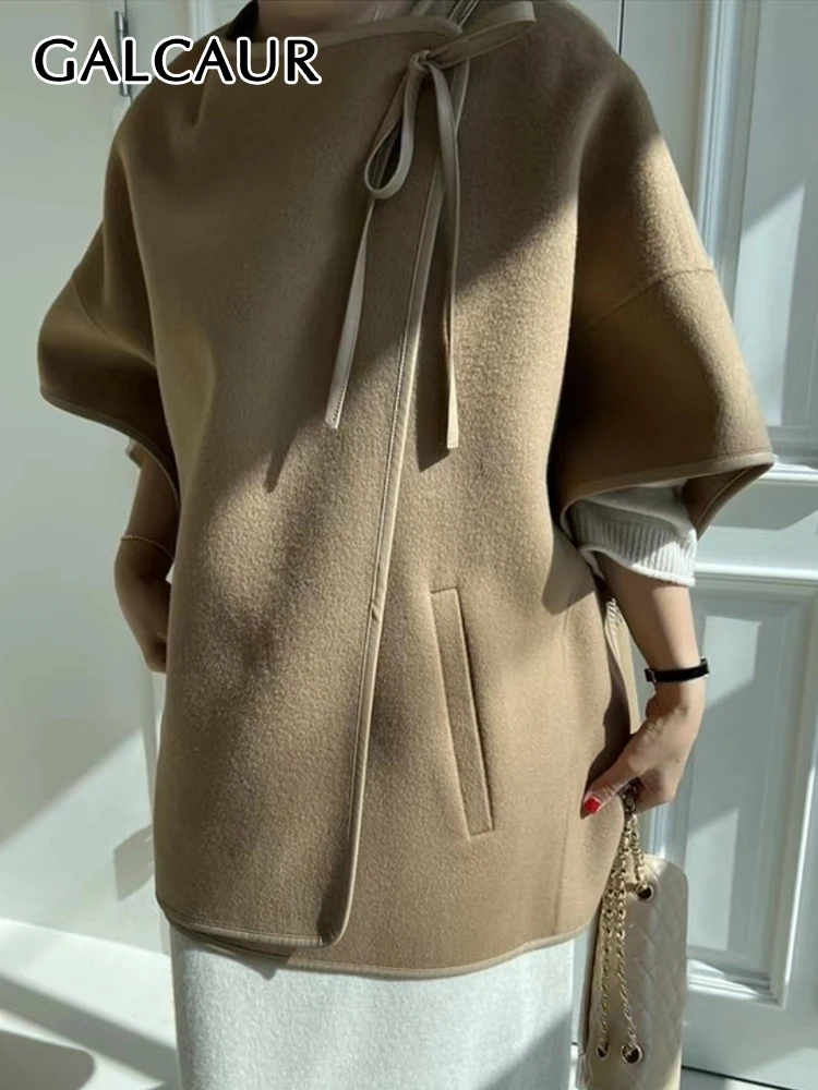 GALCAUR Korean Autumn Clothing Coats For Women Round Neck Long Sleeve Patchwork Lace Up Vintage Coat Female Fashion Style 2022
GALCAUR Korean Autumn Clothing Coats For Women Round Neck Long Sleeve Patchwork Lace Up Vintage Coat Female Fashion Style 2022