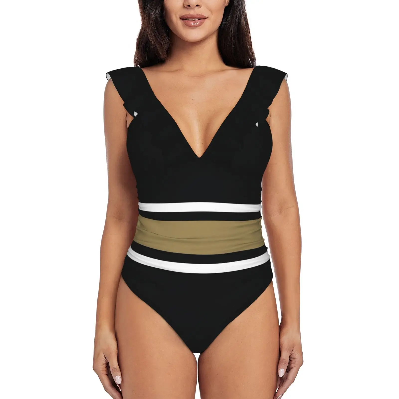 Черный, белый и золотой мощный Полосатый Цельный купальник, женские купальные костюмы с оборками, новые пляжные купальники для девочек, чер...
Черный, белый и золотой мощный Полосатый Цельный купальник, женские купальные костюмы с оборками, новые пляжные купальники для девочек, чер...