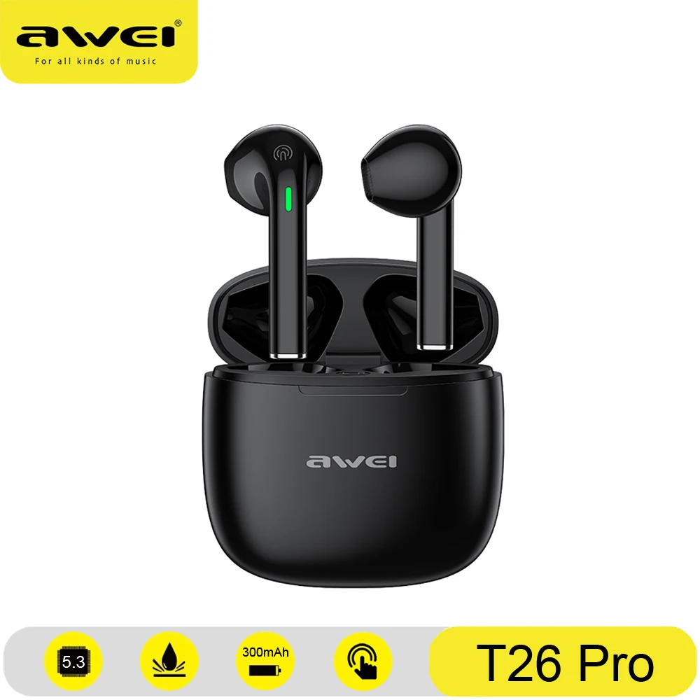 Awei TWS Wireless Bluetooth5.3 Earphone HIFI IPX6 Waterproof Stereo Sport Headsets With Mic Touch Control In-Ear Fone Headphones
Awei TWS Wireless Bluetooth5.3 Earphone HIFI IPX6 Waterproof Stereo Sport Headsets With Mic Touch Control In-Ear Fone Headphones