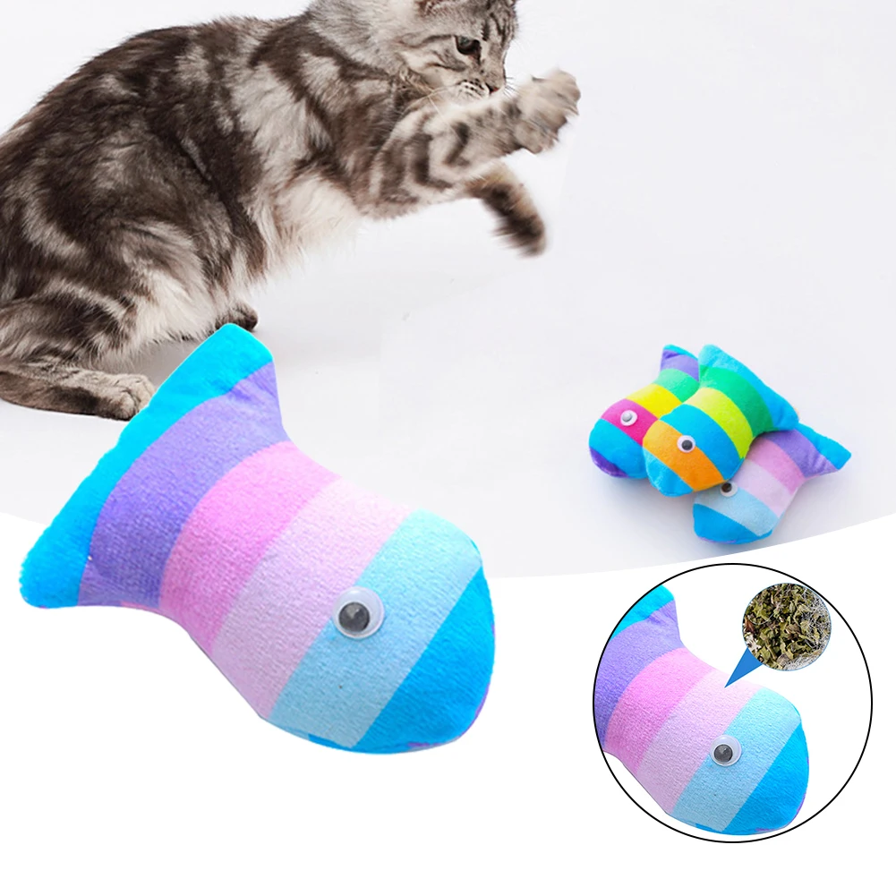 3 Piece Cat Toy Set 7.5cm Colorful Striped Catnip Fish Bite-proof Teeth Pet Products Interactive Play Toys Cat Accessories
3 Piece Cat Toy Set 7.5cm Colorful Striped Catnip Fish Bite-proof Teeth Pet Products Interactive Play Toys Cat Accessories