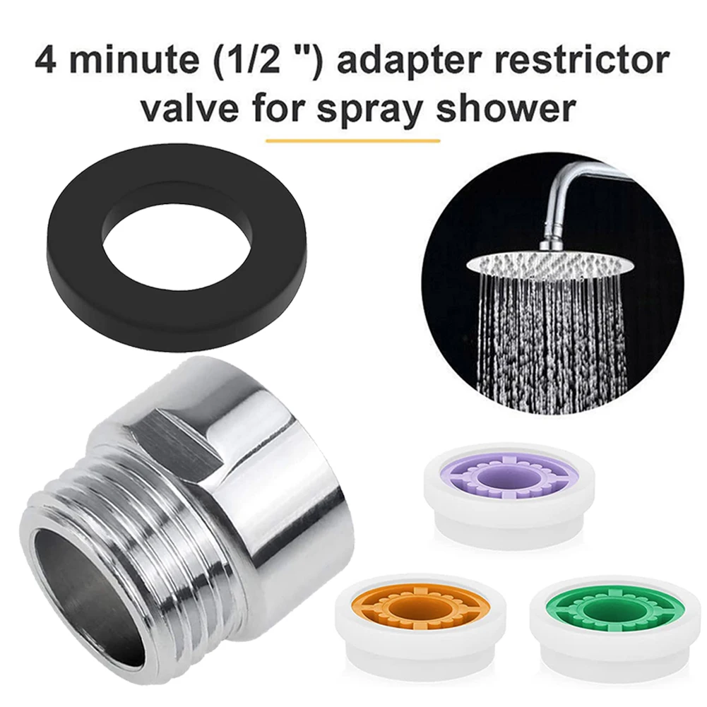 Shower Flow Reducer Limiter Water Saving Shower Head Flow Control Valve Set Hose Restrictor Regulator Bathroom Accessories
Shower Flow Reducer Limiter Water Saving Shower Head Flow Control Valve Set Hose Restrictor Regulator Bathroom Accessories