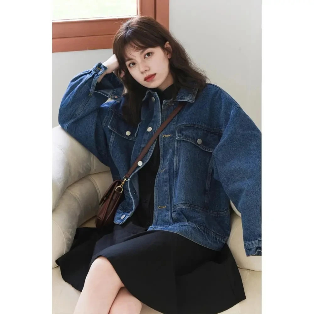 Denim Jacket Women 2023 Spring Autumn New Retro Solid Color Short Jeans Coat Fashionable Loose Casual Outerwear Womens Top
Denim Jacket Women 2023 Spring Autumn New Retro Solid Color Short Jeans Coat Fashionable Loose Casual Outerwear Womens Top