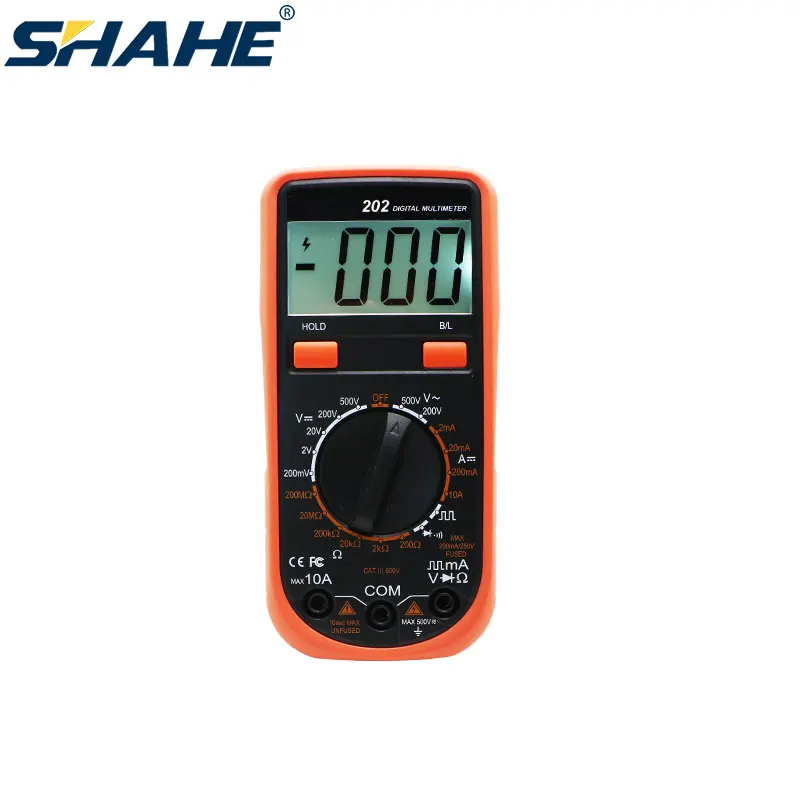 VC202 LCD Digital Multimeter 2000 counts AC DC Voltage Diode Current Tester With Back light Large Screen Handheld LCD Multimetro
VC202 LCD Digital Multimeter 2000 counts AC DC Voltage Diode Current Tester With Back light Large Screen Handheld LCD Multimetro