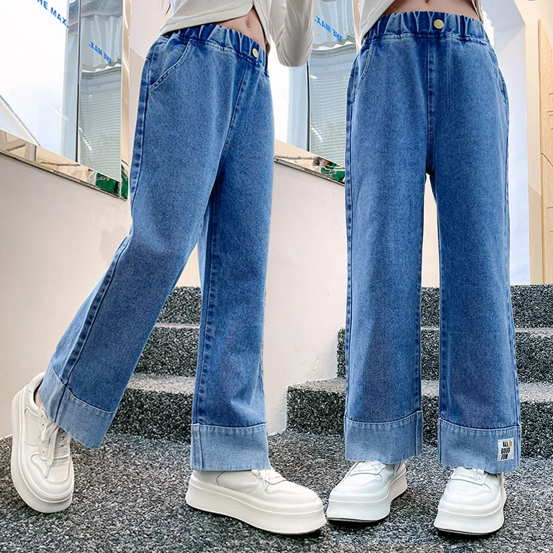 children loose pants little girl jeans girls kids bell bottoms spring loose wide leg pants middle school students trend clothing
children loose pants little girl jeans girls kids bell bottoms spring loose wide leg pants middle school students trend clothing