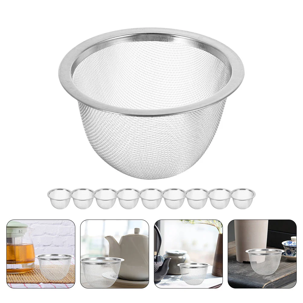 10pcs Stainless Steel Tea Infusers Fine Tea Filter Tea Strainer Teapot Filter Replacement
10pcs Stainless Steel Tea Infusers Fine Tea Filter Tea Strainer Teapot Filter Replacement