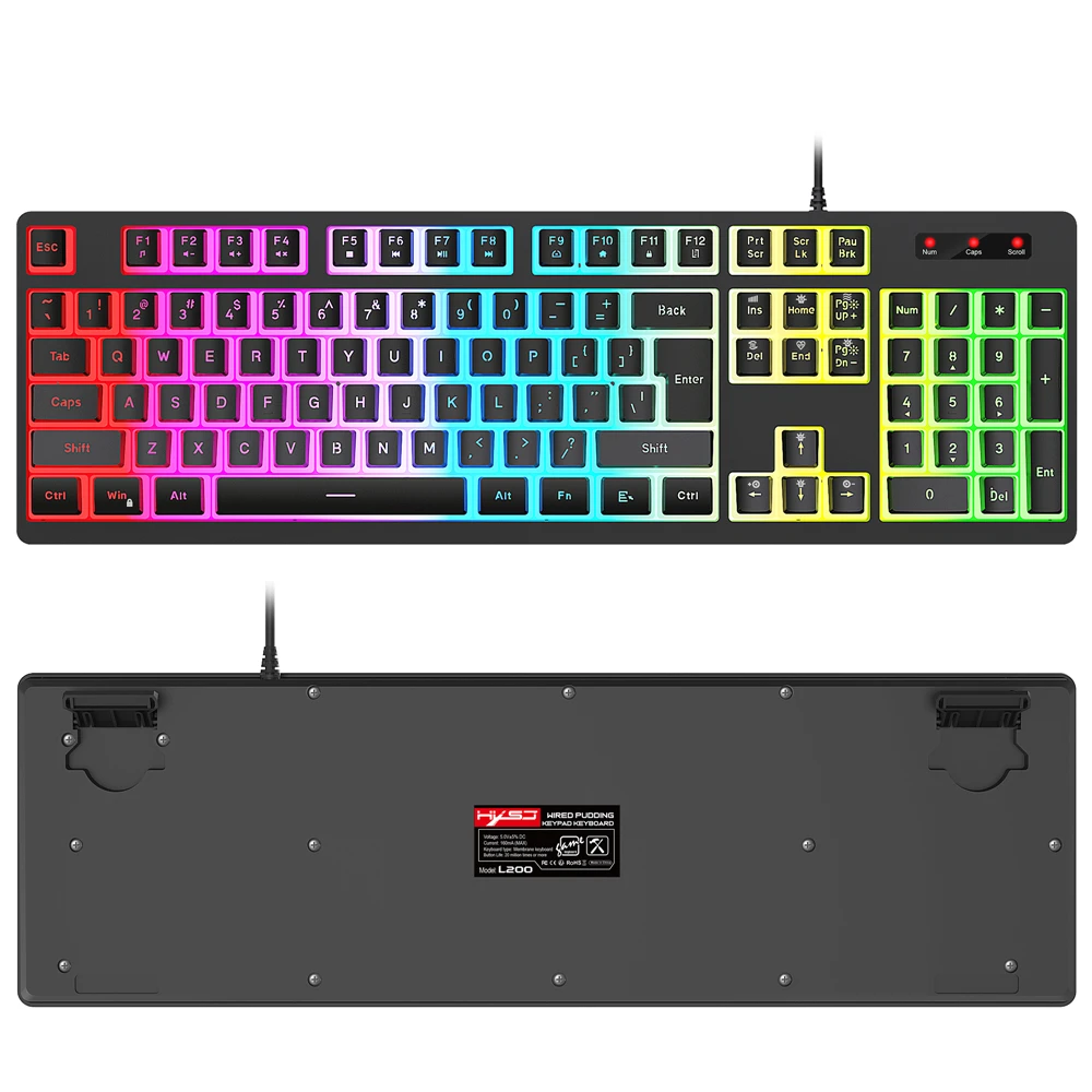 LED Lighting Keyboard Wired Keyboard RGB Keyboard USB Port Use for Desktop Laptop
LED Lighting Keyboard Wired Keyboard RGB Keyboard USB Port Use for Desktop Laptop