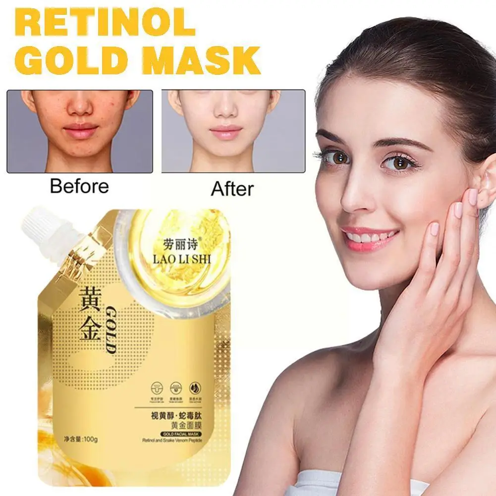 Retinol Snake Peptide Gold Mask Improve Skin Skin Mask Brighten Apply Cream Hydrating Face Dullness,Firmness Moisturi K9C2
Retinol Snake Peptide Gold Mask Improve Skin Skin Mask Brighten Apply Cream Hydrating Face Dullness,Firmness Moisturi K9C2