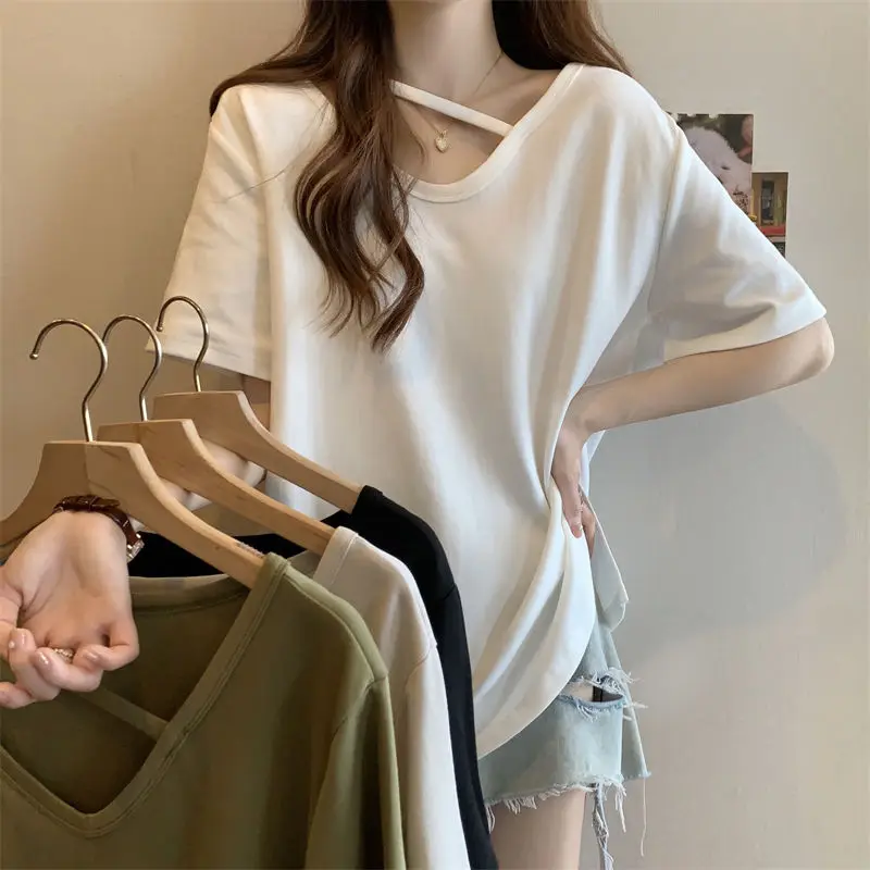 2023 Y2K T-shirt Women Summer Tees Shirt Femme Korean Fashion Crop Short Sleeve Top Woman Sexy O-Neck Tshirt Basic Clothes Q280
2023 Y2K T-shirt Women Summer Tees Shirt Femme Korean Fashion Crop Short Sleeve Top Woman Sexy O-Neck Tshirt Basic Clothes Q280