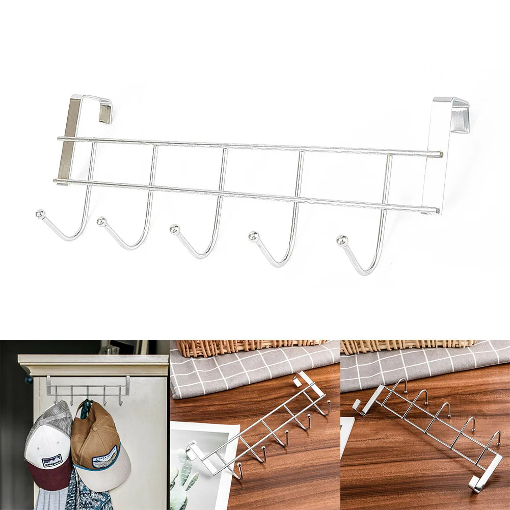 5 Hooks Over The Door Practical Hat Clothes Wall Hook Wash Room Hanger Clothes Towel Storage Holder Coat Towel Hanger Rack
5 Hooks Over The Door Practical Hat Clothes Wall Hook Wash Room Hanger Clothes Towel Storage Holder Coat Towel Hanger Rack