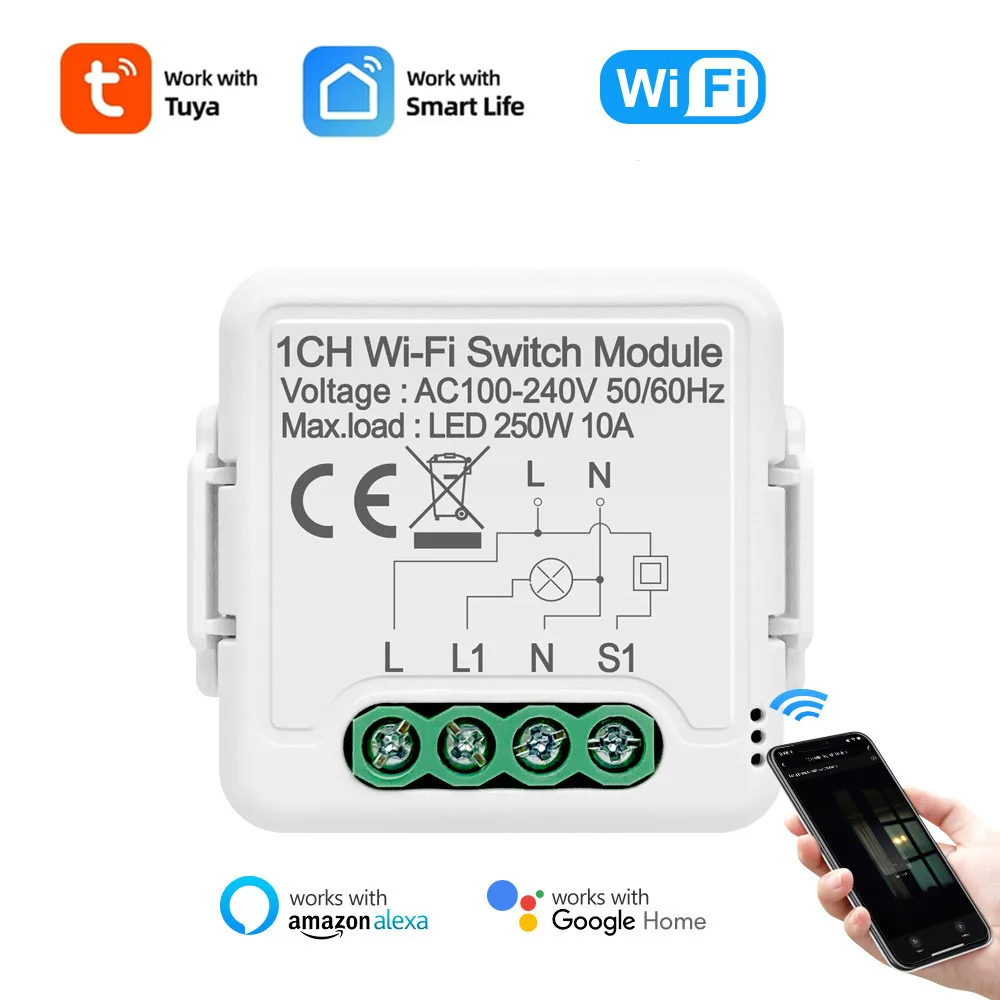 Tuya Mini Smart Home Wifi DIY Switch 1/2/3/4 Gang 2 Way Control Automation Module Smart Life Control Work Alexa Google Assistant
Tuya Mini Smart Home Wifi DIY Switch 1/2/3/4 Gang 2 Way Control Automation Module Smart Life Control Work Alexa Google Assistant