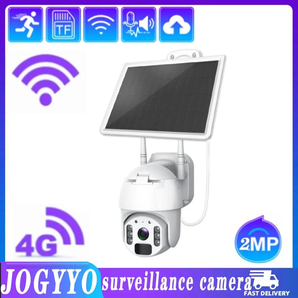 

2MP Wifi Solar Security Monitoring Camera 4G PIR Motion Detection Color Night Vision Kamera Two-way Voice PZT waterproof IP cam
