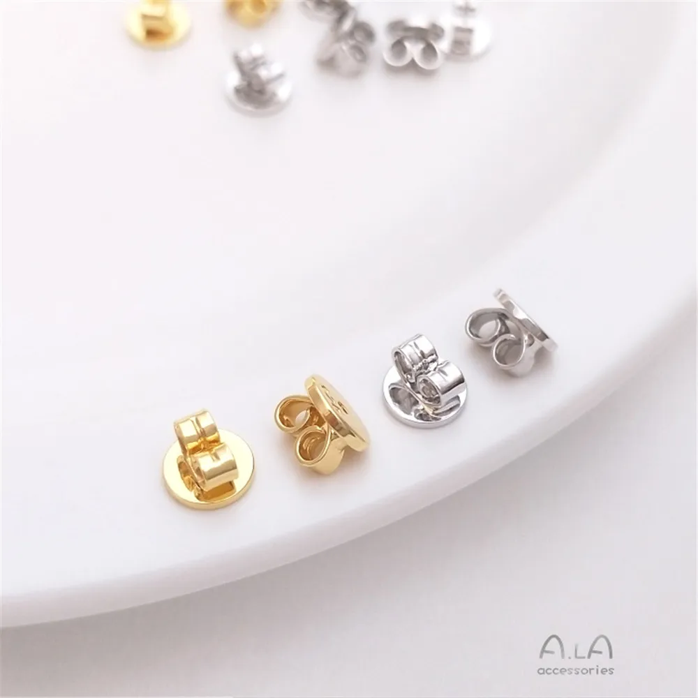 Earplugs 18K gold white gold 925 earplugs High-end earplugs back plug earcap versatile simple earclasp
Earplugs 18K gold white gold 925 earplugs High-end earplugs back plug earcap versatile simple earclasp