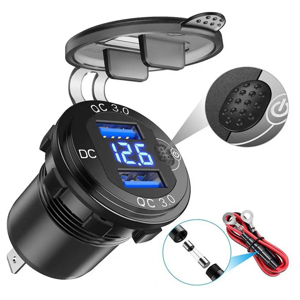 Автомобильное зарядное устройство с двумя USB-портами, 36 Вт, QC3.0 
Автомобильное зарядное устройство с двумя USB-портами, 36 Вт, QC3.0