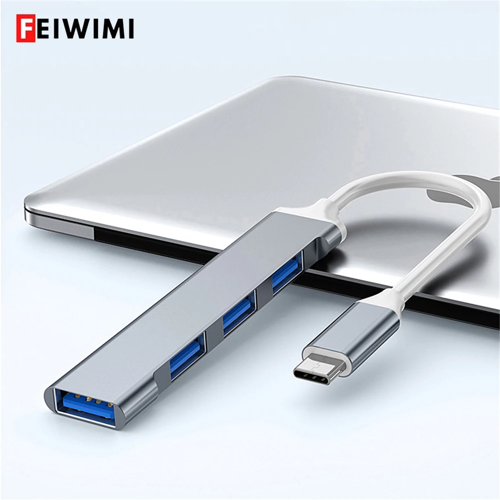 USB-Разветвитель USB Type-C 3 0 4 порта OTG для HUAWEI Xiaomi Macbook Pro 13 15 Air аксессуары компьютеров |