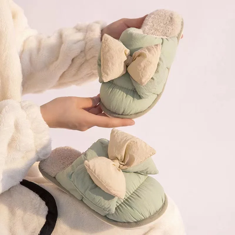 Women Fashion Cloud Bow Plush Cotton Slippers Female Home Indoor Warm Soft Bottom Cute Couple Cotton Slippers
Women Fashion Cloud Bow Plush Cotton Slippers Female Home Indoor Warm Soft Bottom Cute Couple Cotton Slippers