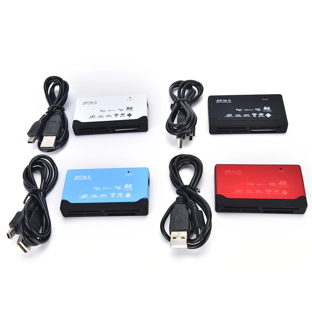 4 Colors All in One Memory Card Reader USB External SD SDHC Mini Micro M2 MMC XD CF
4 Colors All in One Memory Card Reader USB External SD SDHC Mini Micro M2 MMC XD CF