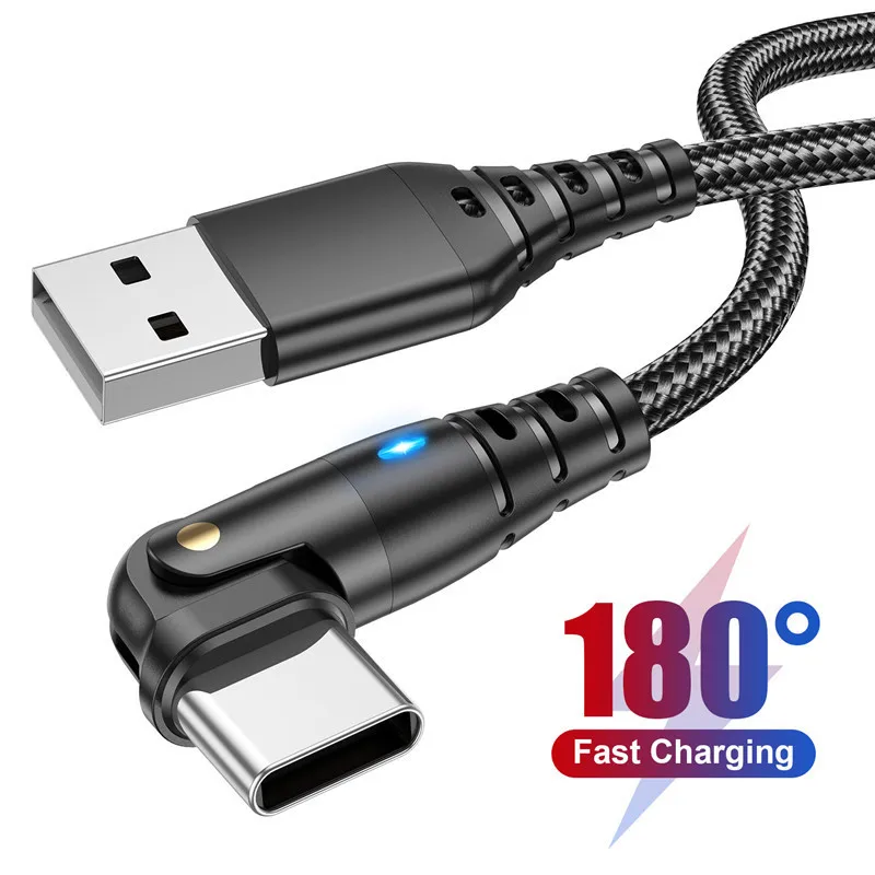 180 Rotate USB Type C Cable Fast Charging Cable For Huawei Samsung Phone Date Cord 3A USB Micro Cable For Xiaomi POCO Oneplus
180 Rotate USB Type C Cable Fast Charging Cable For Huawei Samsung Phone Date Cord 3A USB Micro Cable For Xiaomi POCO Oneplus