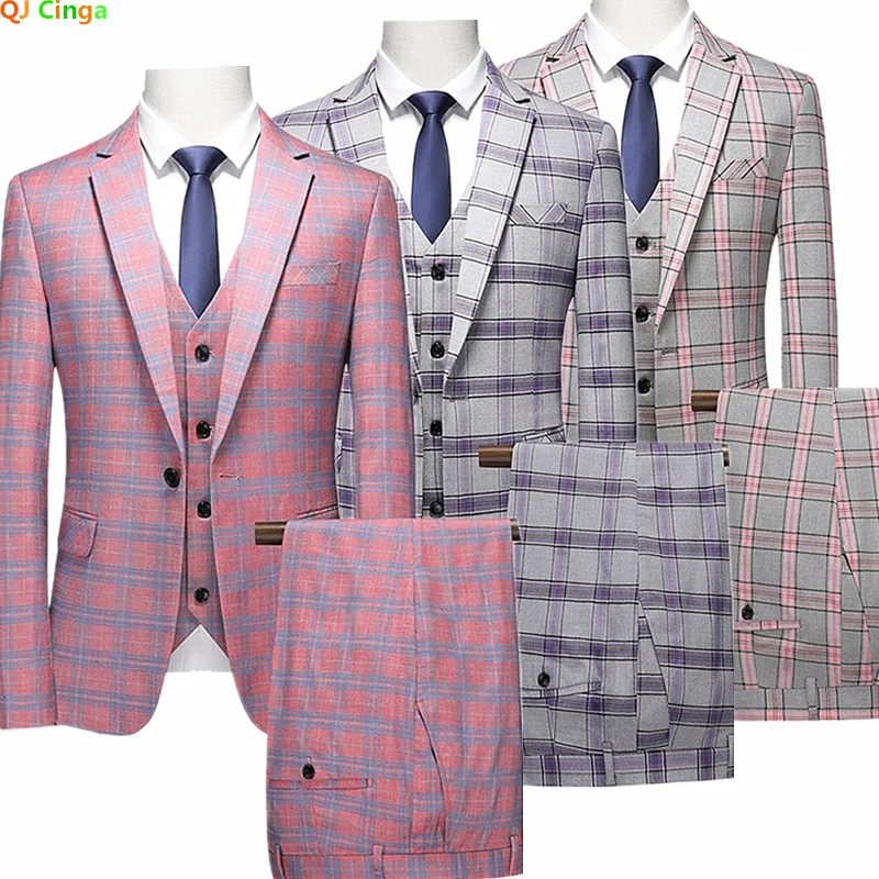Czerwone paski garnitur w kratę 3-sztuka męska Wedding Party sukienka kurtka i spodnie kamizelka moda szczupła mężczyźni Blazer
Czerwone paski garnitur w kratę 3-sztuka męska Wedding Party sukienka kurtka i spodnie kamizelka moda szczupła mężczyźni Blazer