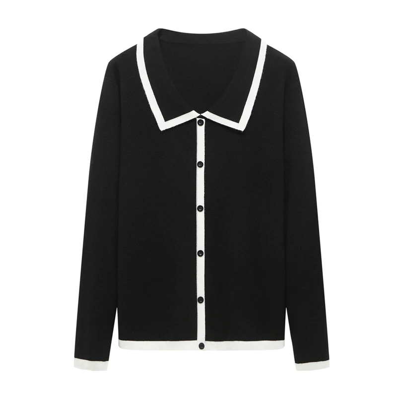 Women Wool Turndown Knit Cardigan Jacket Sweater Black Sweet Casual for Autumn Buttons Down Outwear 8107
Women Wool Turndown Knit Cardigan Jacket Sweater Black Sweet Casual for Autumn Buttons Down Outwear 8107