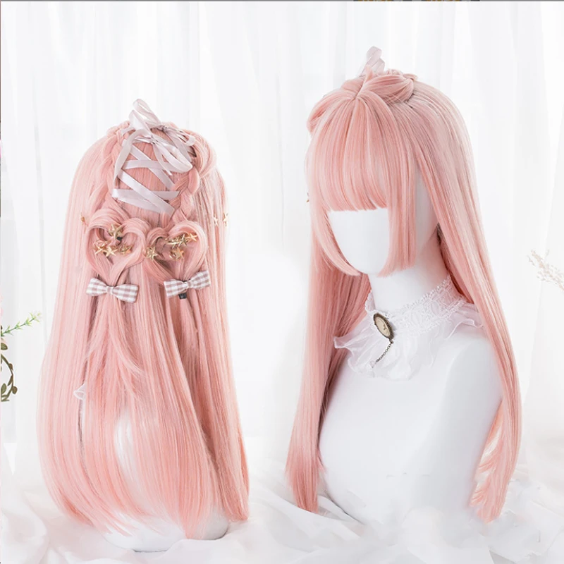 PAGEUP Synthetic Long Wigs For Women Cosplay Pink Hair Wig Lolita Hair With Bangs Buns Tail Hair Extensions
PAGEUP Synthetic Long Wigs For Women Cosplay Pink Hair Wig Lolita Hair With Bangs Buns Tail Hair Extensions
