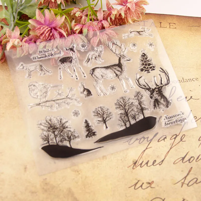 Forest Animals Clear Stamp Delicate Reindeer Deer Tree Pattern Student Stationery Stamp DIY Scrapbook Notebook Decoration Seal
Forest Animals Clear Stamp Delicate Reindeer Deer Tree Pattern Student Stationery Stamp DIY Scrapbook Notebook Decoration Seal