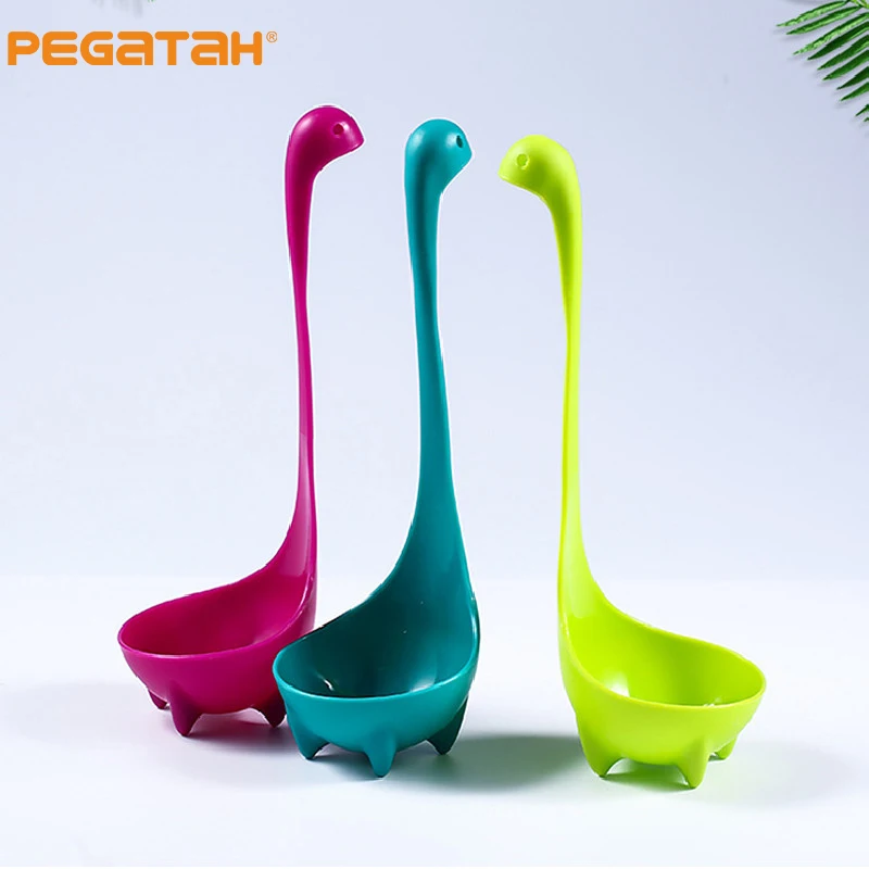 

Creative Long Handle Vertical Dinosaur Soup Spoon Resistant Tools Meal Dinner Cooking Stirrer Spoon Kitchen Supplies Accessories