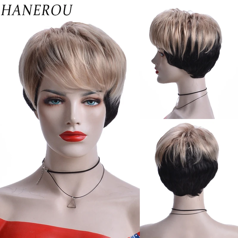 HANEROU Synthetic Short Pixie Cut Wig Women Mix Ombre Black Brown Straight Wig for Daily Party Cosplay
HANEROU Synthetic Short Pixie Cut Wig Women Mix Ombre Black Brown Straight Wig for Daily Party Cosplay