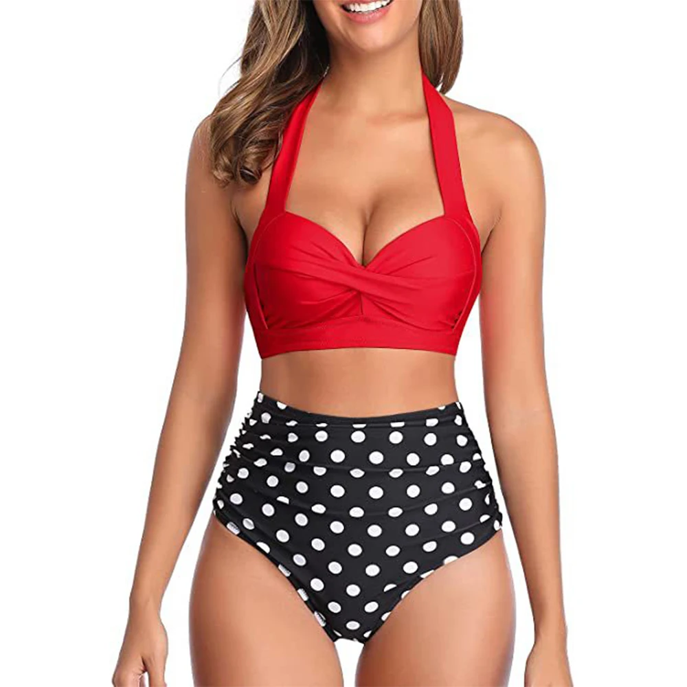 Swimwear Summer Fashion Two Piece Suits 2022 Halter Bras and Briefs Sets High Waist Womens Clothes Beachwear Women Swimsuits
Swimwear Summer Fashion Two Piece Suits 2022 Halter Bras and Briefs Sets High Waist Womens Clothes Beachwear Women Swimsuits