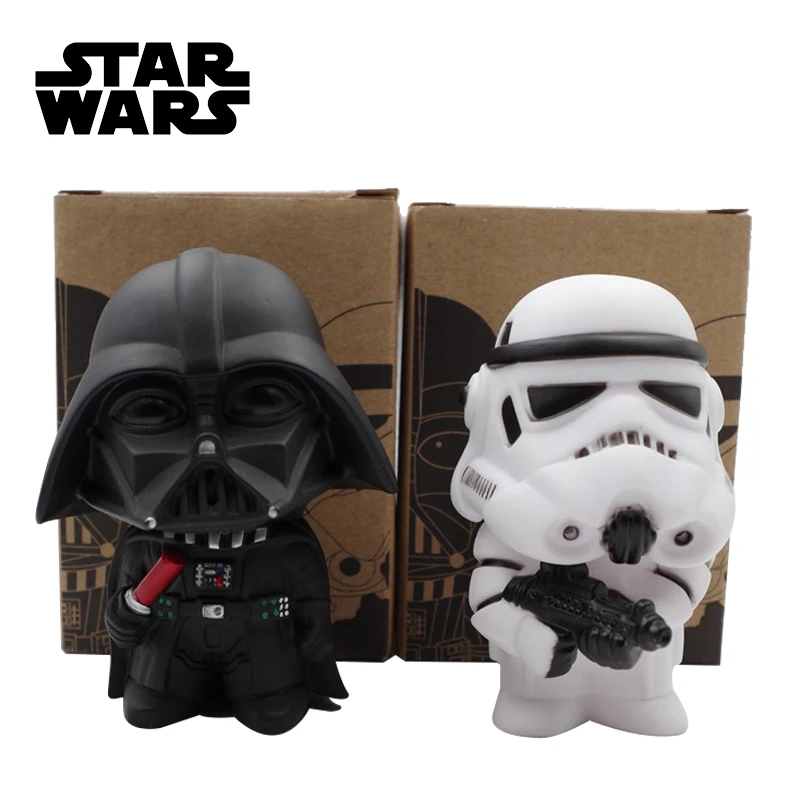 

Q Version Disney Star Wars Anime Figure Doll Action Force Awakens Black Series Darth Vader Toys 10cm Model for Children Gift