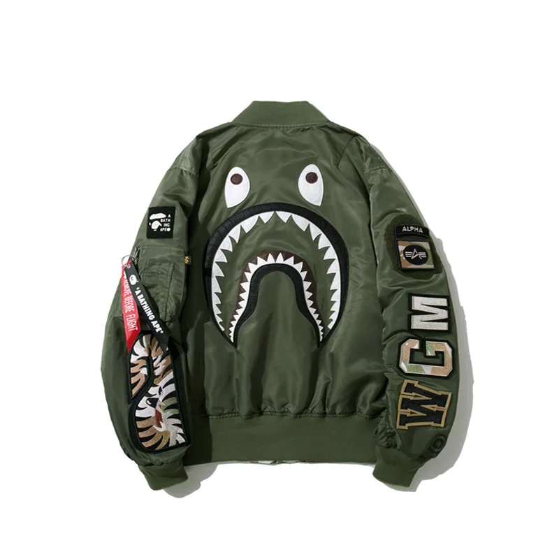 Free Free Shipping Double-Side Fashion Ape Shark Jacket Unisex Casual Harajuku Spring Coat Sweatshirts Streetwear Hip Hop Jacket
Free Free Shipping Double-Side Fashion Ape Shark Jacket Unisex Casual Harajuku Spring Coat Sweatshirts Streetwear Hip Hop Jacket